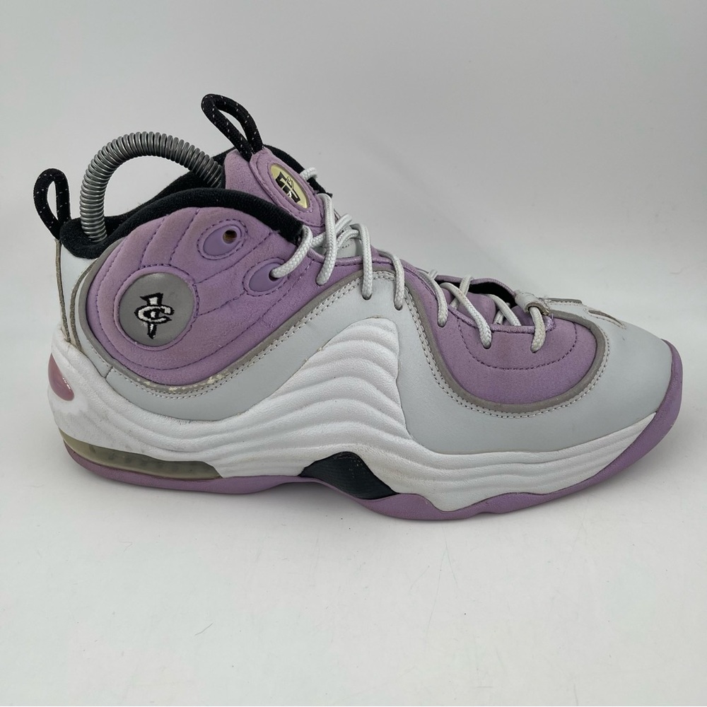👞 Nike Air Penny II 2 Platinum/Purple Hardaway Basketball Shoes - Size 8.5